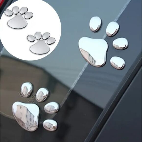 2PCS/Set 3D Cool Paw Print Car Stickers Dog & Cat Footprint Decals - Picture 10 of 10